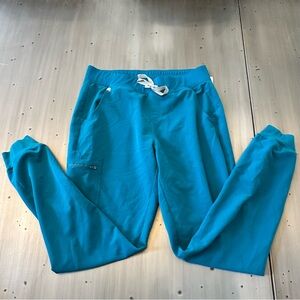 Figs Pacific Blue Zamora Jogger Scrub Pants size Medium Tall M/T